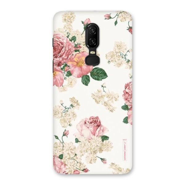 Vintage Floral Pattern Back Case for OnePlus 6