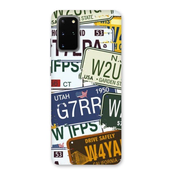 Vintage License Plates Back Case for Galaxy S20 Plus