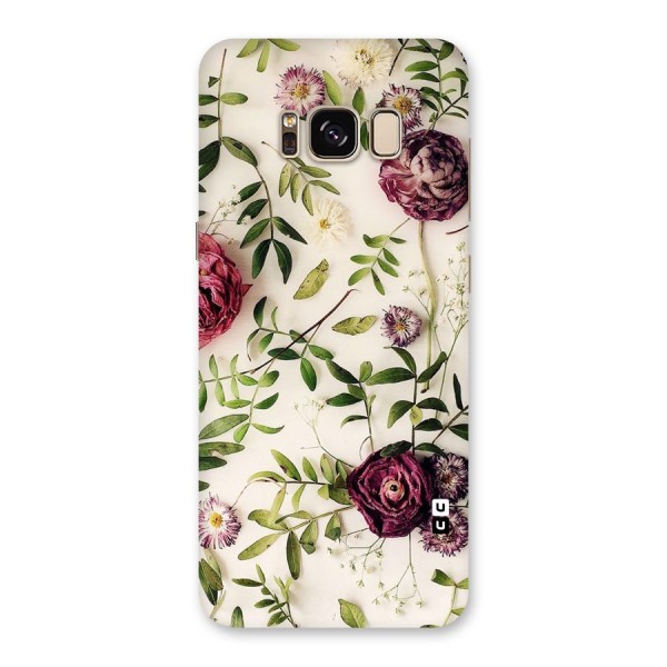 Vintage Rust Floral Back Case for Galaxy S8