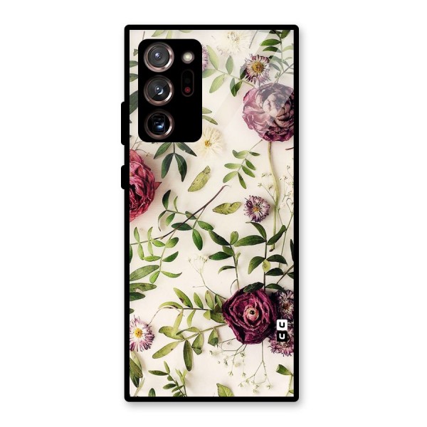 Vintage Rust Floral Glass Back Case for Galaxy Note 20 Ultra