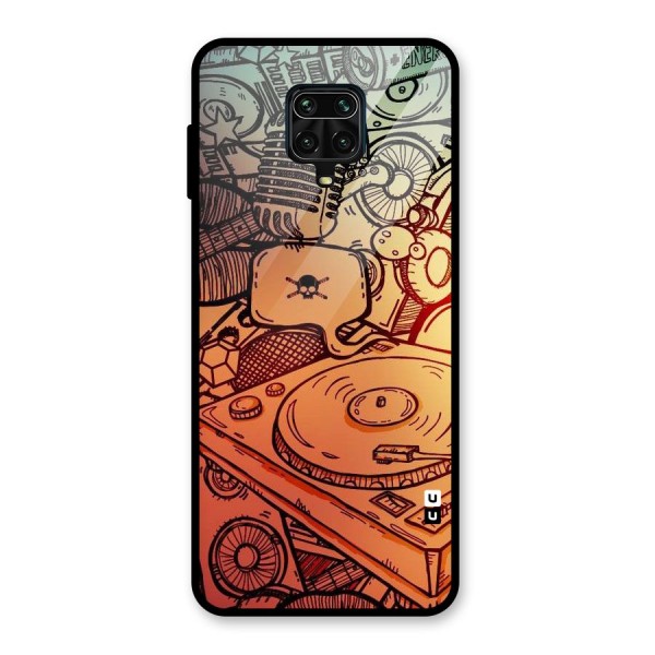 Vinyl Design Glass Back Case for Redmi Note 9 Pro Max