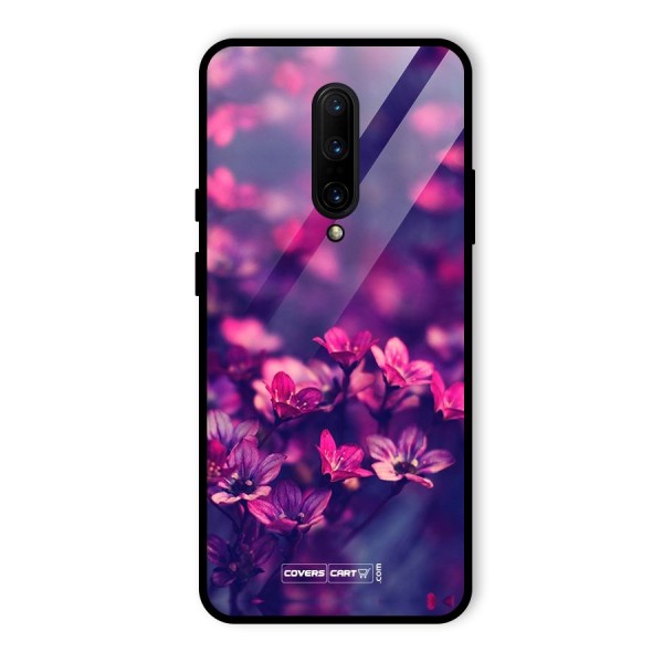 Violet Floral Glass Back Case for OnePlus 7 Pro