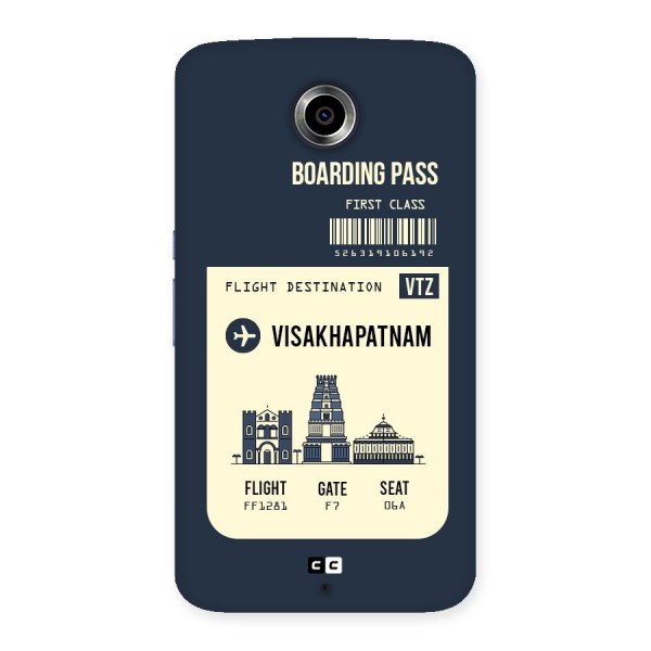 Vishakapatnam Boarding Pass Back Case for Nexsus 6