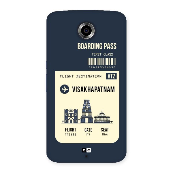Vishakapatnam Boarding Pass Back Case for Nexsus 6