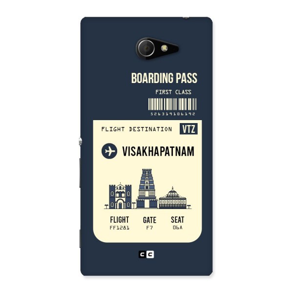 Vishakapatnam Boarding Pass Back Case for Sony Xperia M2