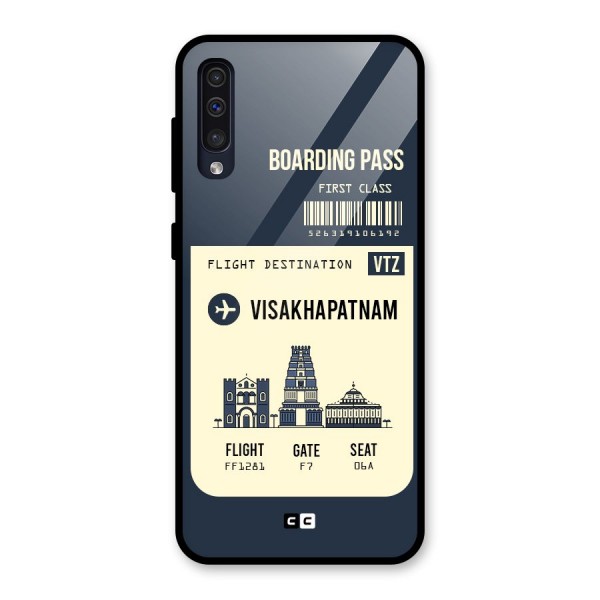Vishakapatnam Boarding Pass Glass Back Case for Galaxy A50