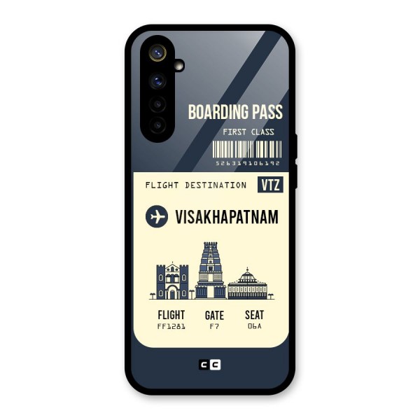 Vishakapatnam Boarding Pass Glass Back Case for Realme 6