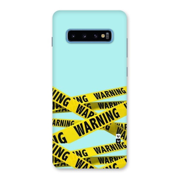 Warning Design Back Case for Galaxy S10 Plus