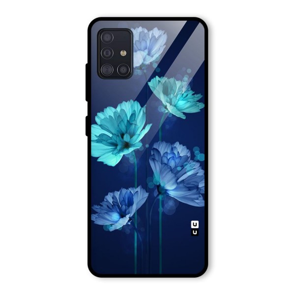 Water Flowers Glass Back Case for Galaxy A51