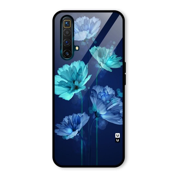 Water Flowers Glass Back Case for Realme X3 SuperZoom