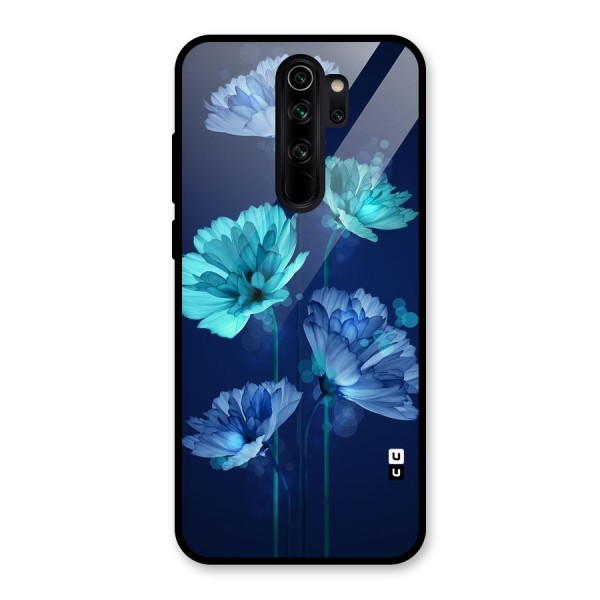 Water Flowers Glass Back Case for Redmi Note 8 Pro