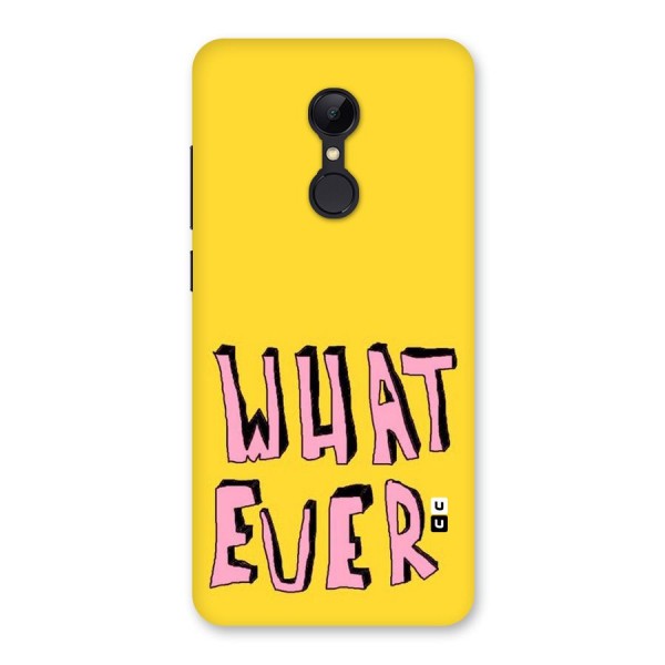 Whatever Yellow Back Case for Redmi 5