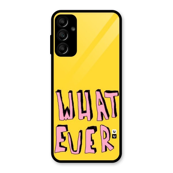 Whatever Yellow Glass Back Case for Galaxy A14 5G