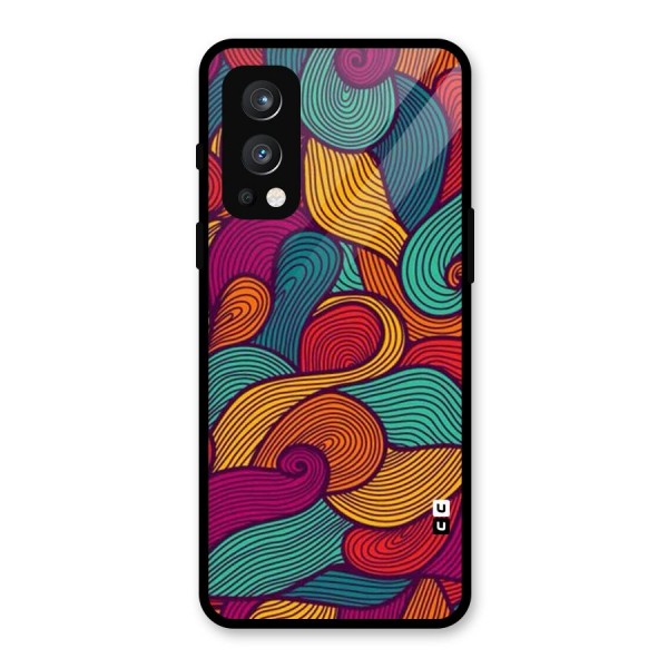 Whimsical Colors Glass Back Case for OnePlus Nord 2 5G