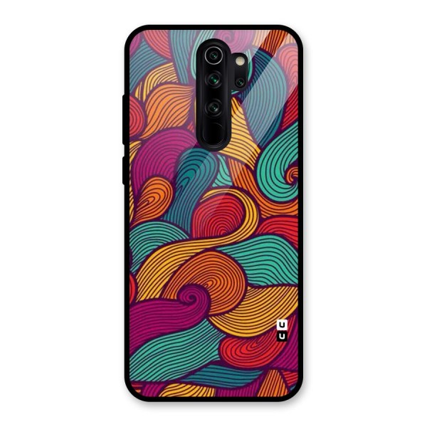 Whimsical Colors Glass Back Case for Redmi Note 8 Pro