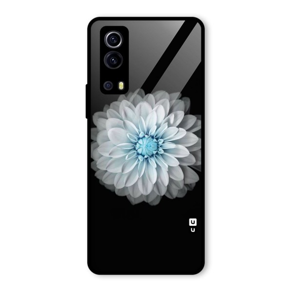 White Bloom Glass Back Case for Vivo iQOO Z3