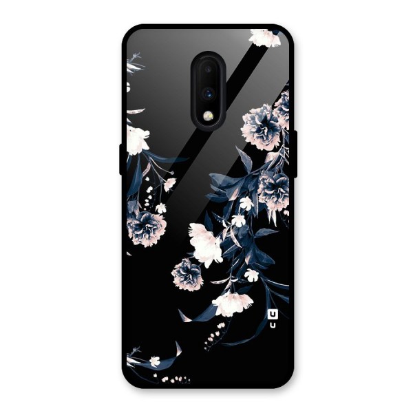 White Flora Glass Back Case for OnePlus 7