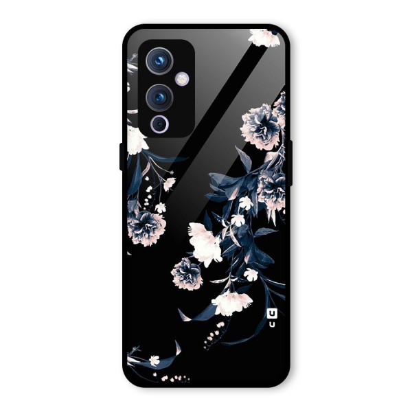 White Flora Glass Back Case for OnePlus 9