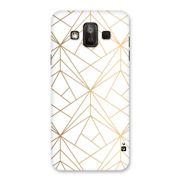 White Golden Zig Zag Back Case for Galaxy J7 Duo