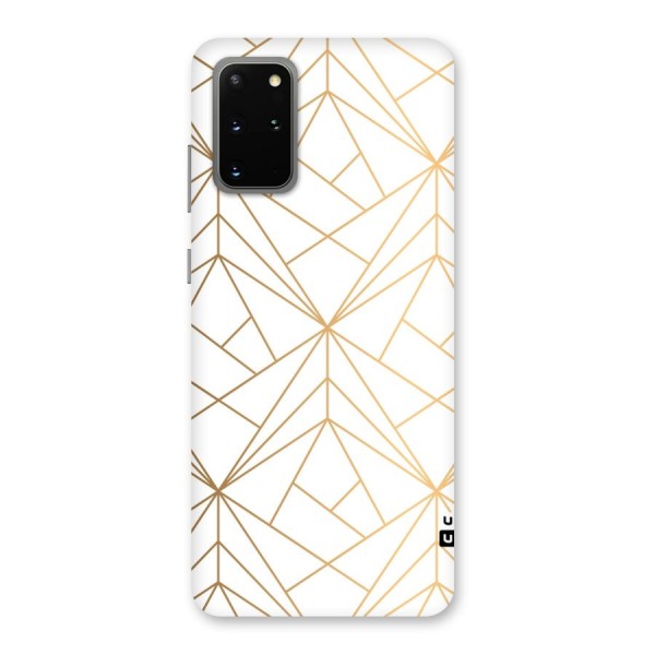 White Golden Zig Zag Back Case for Galaxy S20 Plus