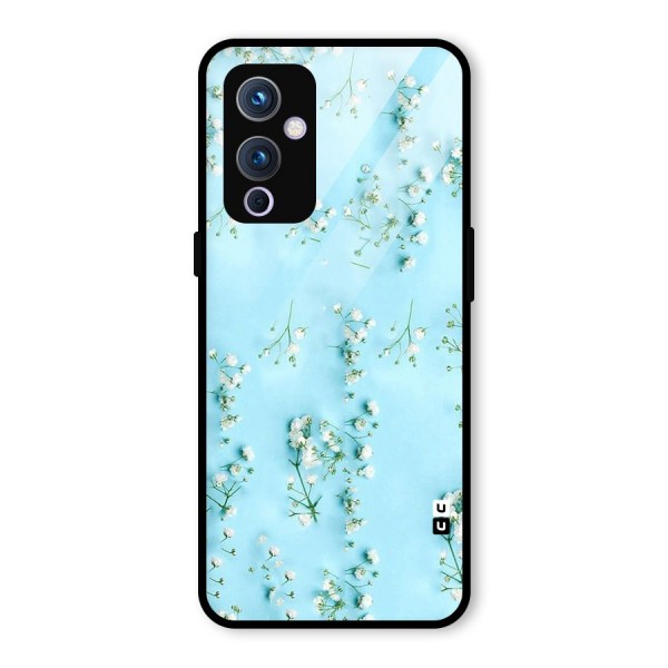 White Lily Design Glass Back Case for OnePlus 9