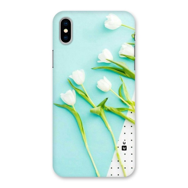 White Tulips Back Case for iPhone X