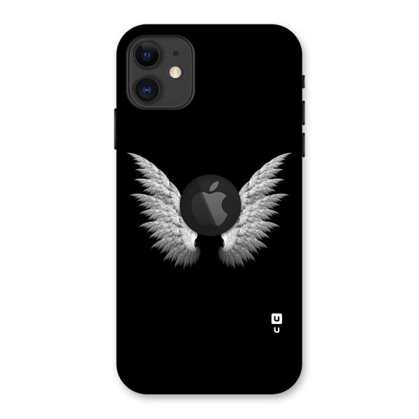 White Wings Back Case for iPhone 11 Logo Cut