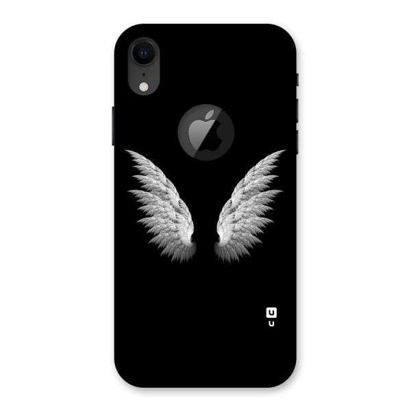 White Wings Back Case for iPhone XR Logo Cut