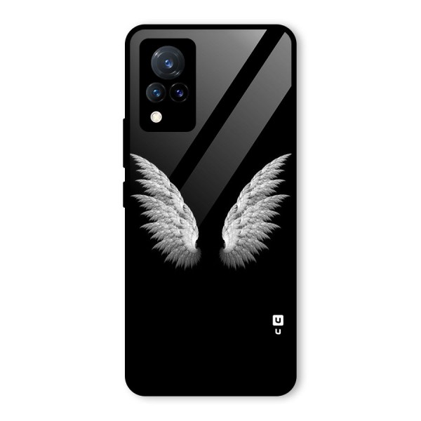 White Wings Glass Back Case for Vivo V21 5G