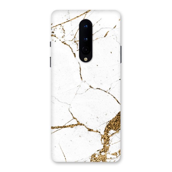 White and Gold Design Back Case for OnePlus 8