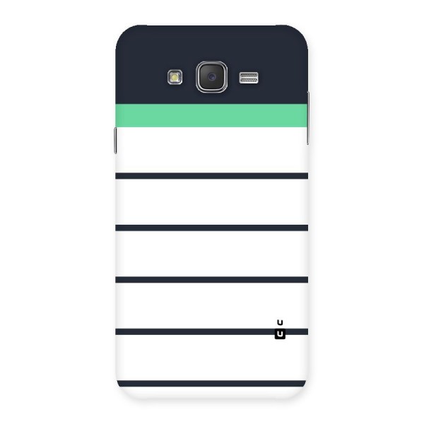 White and Simple Stripes Back Case for Galaxy J7