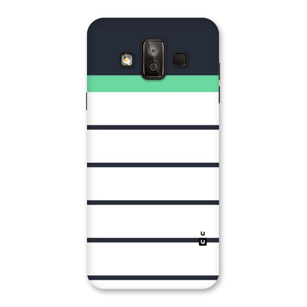 White and Simple Stripes Back Case for Galaxy J7 Duo