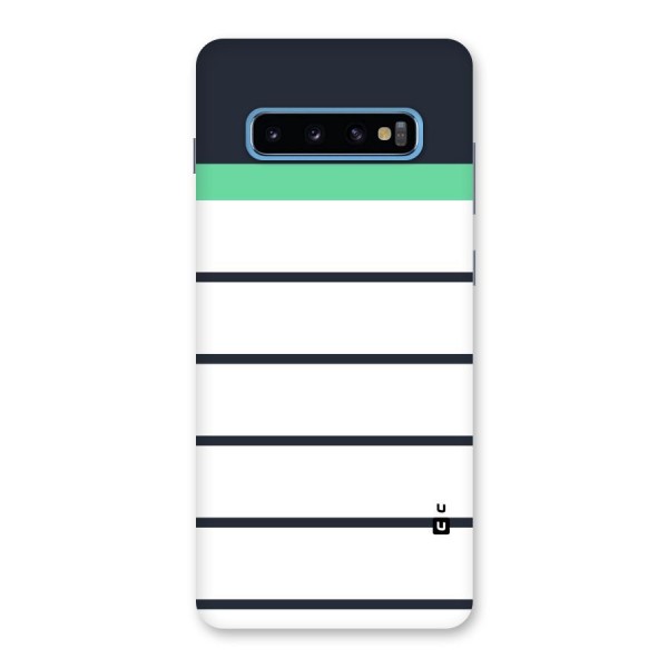 White and Simple Stripes Back Case for Galaxy S10 Plus