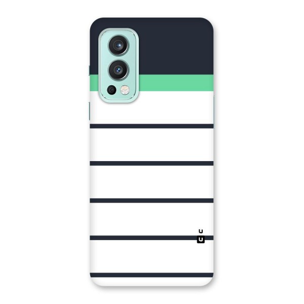 White and Simple Stripes Back Case for OnePlus Nord 2 5G