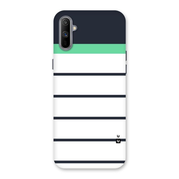 White and Simple Stripes Back Case for Realme C3
