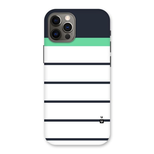 White and Simple Stripes Back Case for iPhone 12 Pro