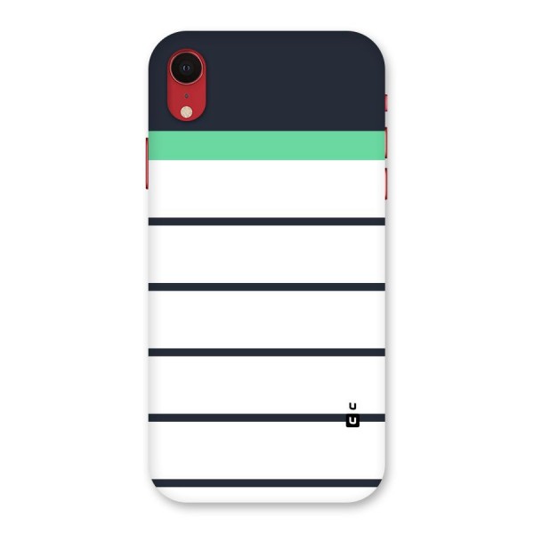 White and Simple Stripes Back Case for iPhone XR