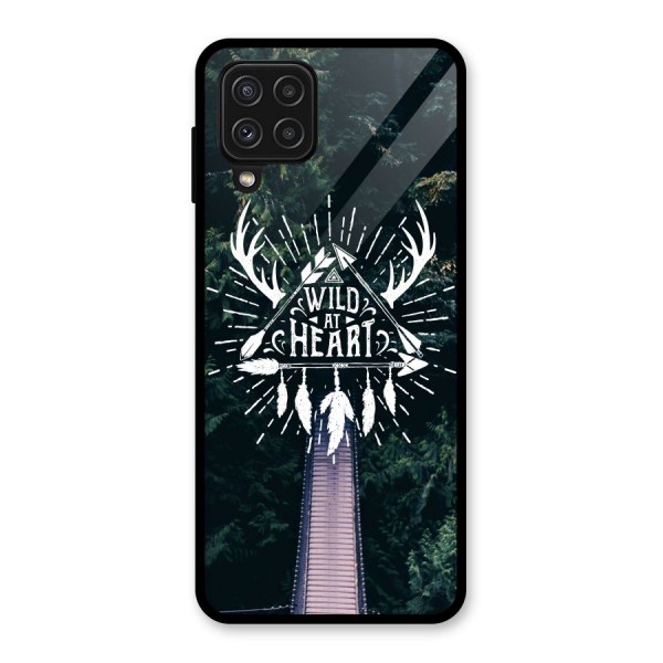 Wild Heart Glass Back Case for Galaxy A22 4G