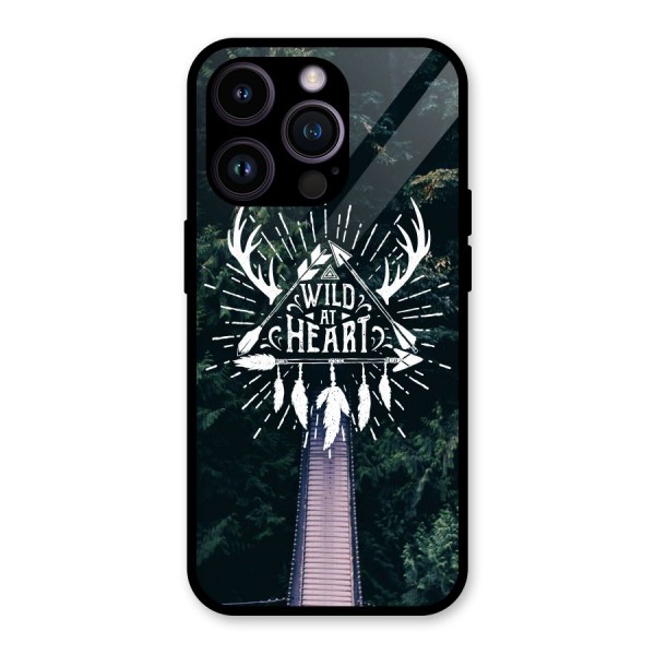 Wild Heart Glass Back Case for iPhone 14 Pro