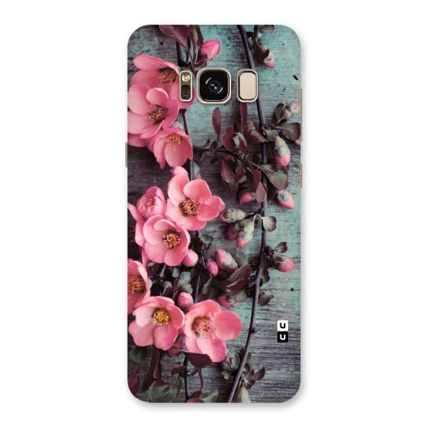 Wooden Floral Pink Back Case for Galaxy S8