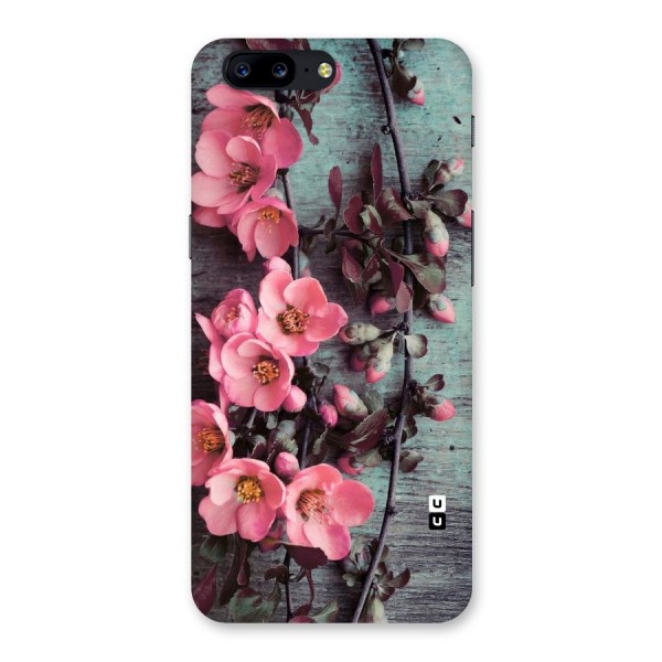 Wooden Floral Pink Back Case for OnePlus 5