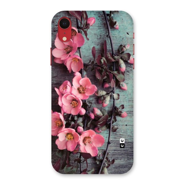 Wooden Floral Pink Back Case for iPhone XR