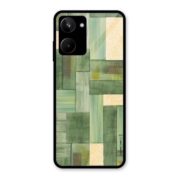 Wooden Green Texture Glass Back Case for Realme 10