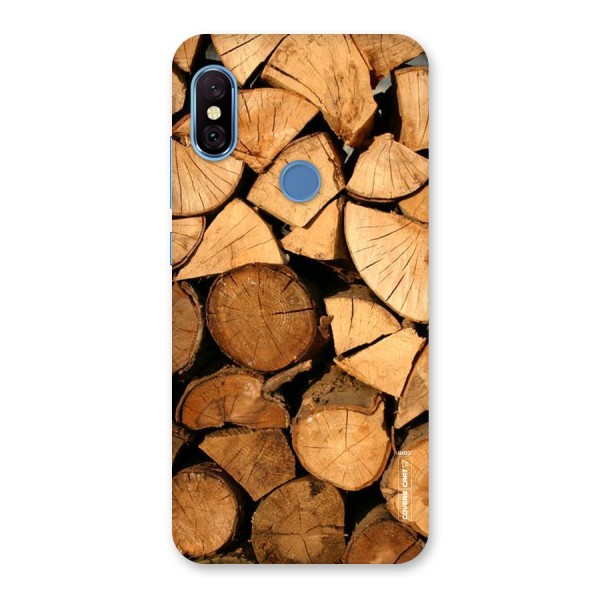 Wooden Logs Back Case for Redmi Note 6 Pro