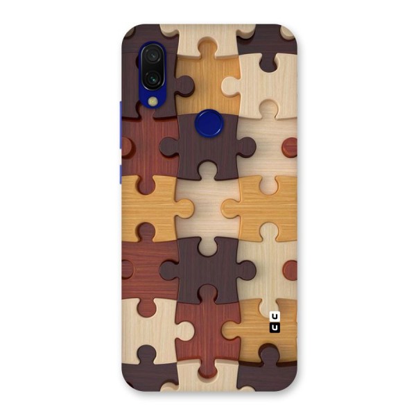 Wooden Puzzle (Printed) Back Case for Redmi 7