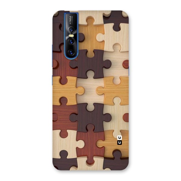 Wooden Puzzle (Printed) Back Case for Vivo V15 Pro