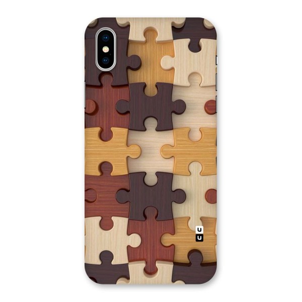 Wooden Puzzle (Printed) Back Case for iPhone XS