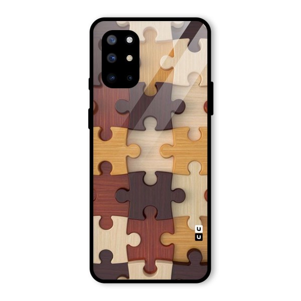 Wooden Puzzle (Printed) Glass Back Case for OnePlus 8T