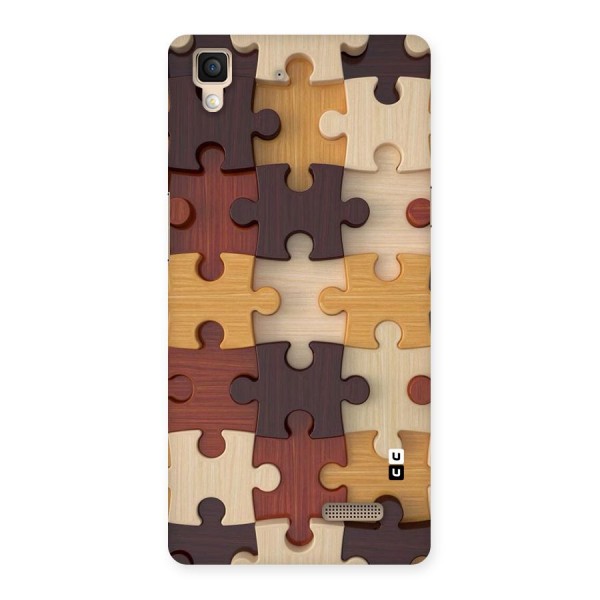 Wooden Puzzle (Printed) Back Case for Oppo R7