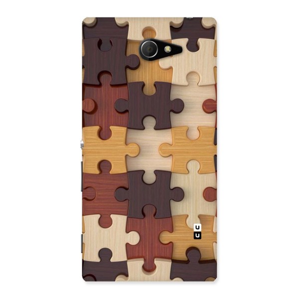 Wooden Puzzle (Printed) Back Case for Sony Xperia M2